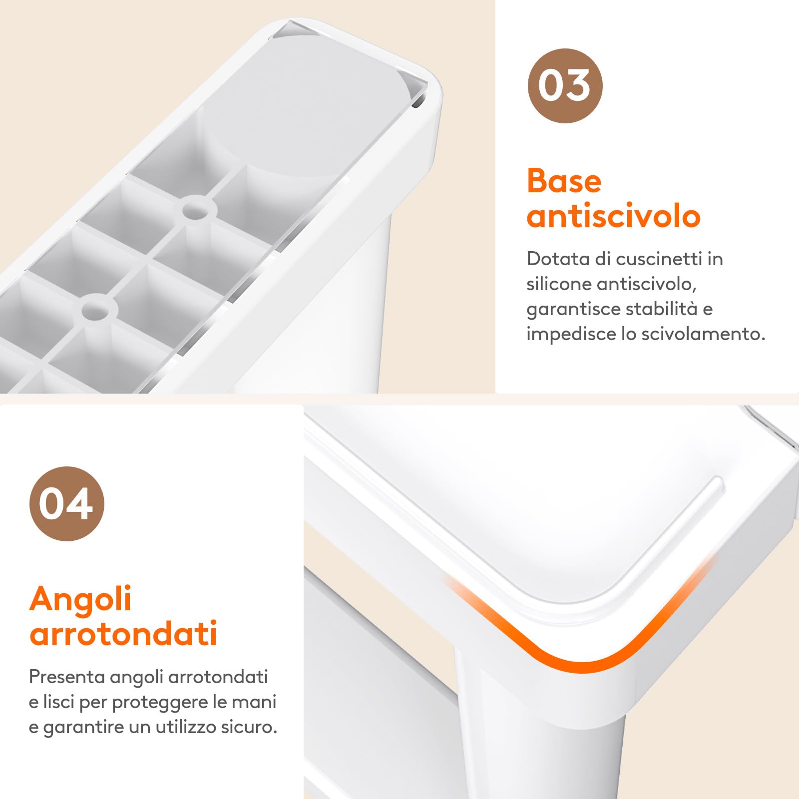 Lifewit Set di 2 portaspezie, organizer da cucina, scaffale per armadio, espandibile, multifunzionale, da cucina, piano di lavoro, armadio, scaffale, bianco