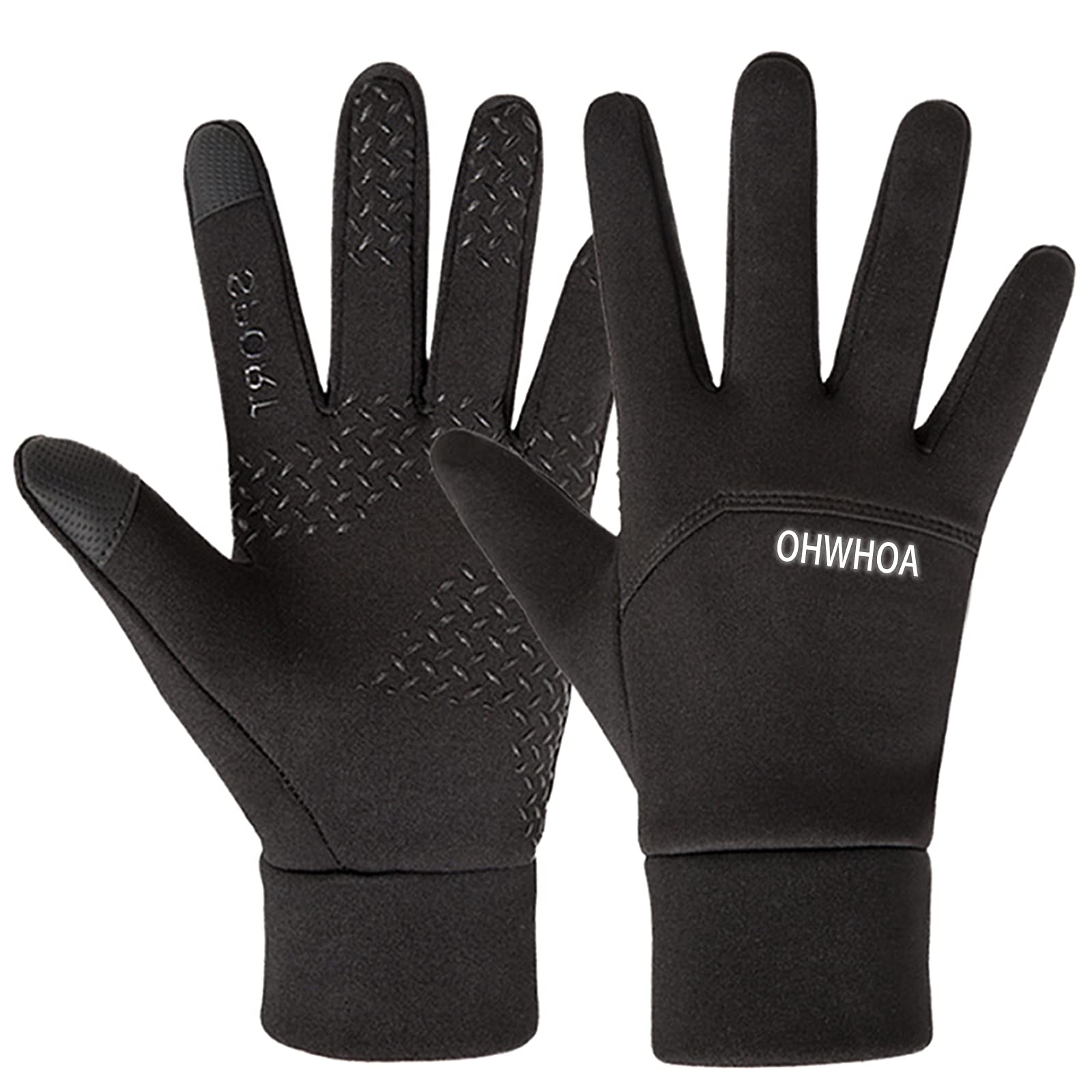 OHWHOA Guanti Invernali Antivento Termici Impermeabili per Uomo e Donna, Guanti da Caldi Sportivi con Touch Screen per Moto, Bici, Corsa, guida, Sci, Snowboard, Alpinismo
