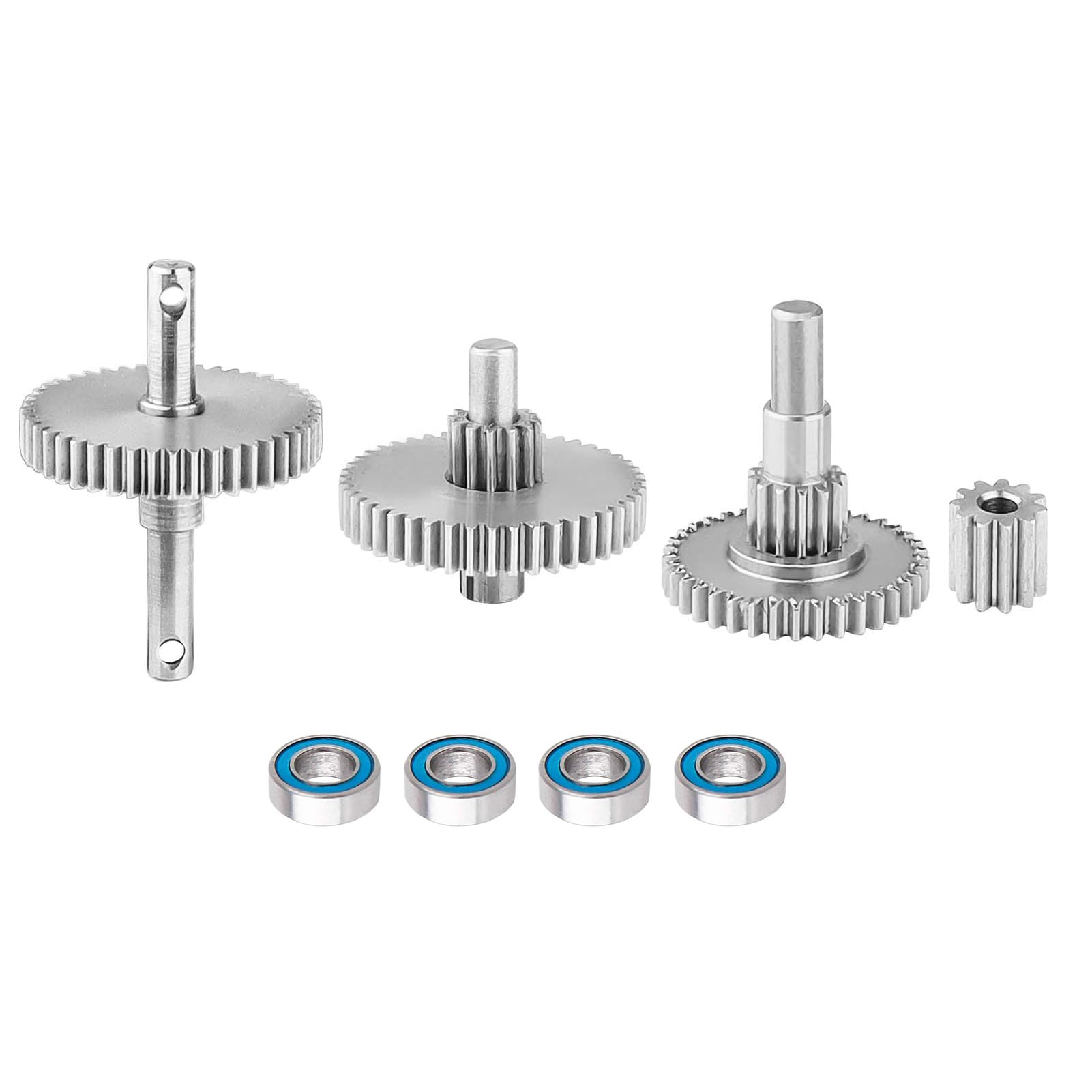 HobbyPark Metal Stainless Steel 40.3:1 Ratio Transmission Gear Pinion Set Low Gears Motor Pinion for TRX4M TRX4MT Upgrades 1/18 RC Crawler Car