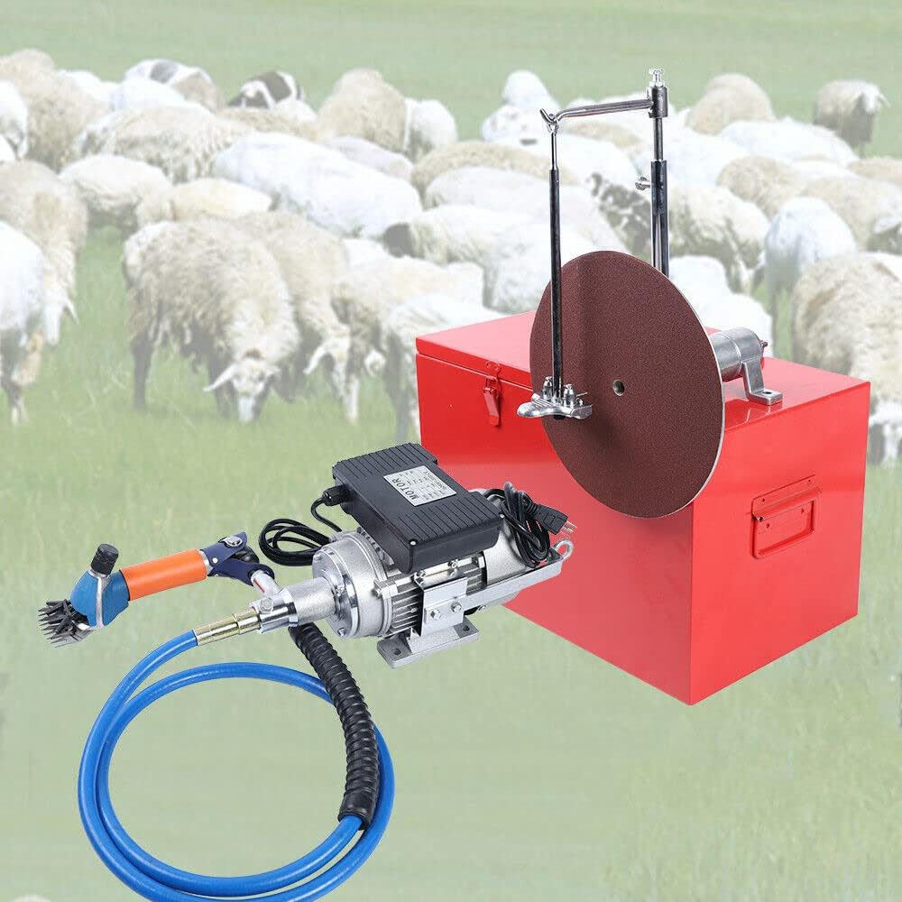 2-in-1 Electric Shearing Machine Clipper, 110V 550W Wool Shears Clipper Cutter, 360° Rotate Cattle Sheep Goats Clipper Shears, Ideal for Sheep, Goats, Llamas, Alpacas
