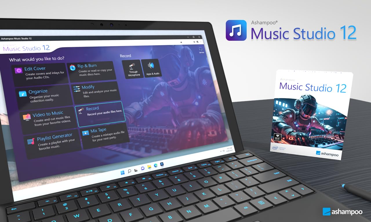 Ashampoo Music Studio 12 - Musikprogramm für PC, Audio-Bearbeitung und Aufnahme, 1 Benutzer Lizenz, Aktivierungscode per Post