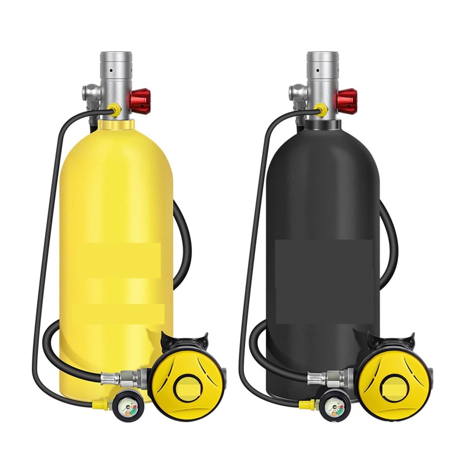 3 Litri Di Attrezzatura For Lo Snorkeling For Immersioni Subacquee Respiratore For Bombole Di Ossigeno Con Branchie Di Pesce Di Ricambio(Yellow bottle blackhead—B)