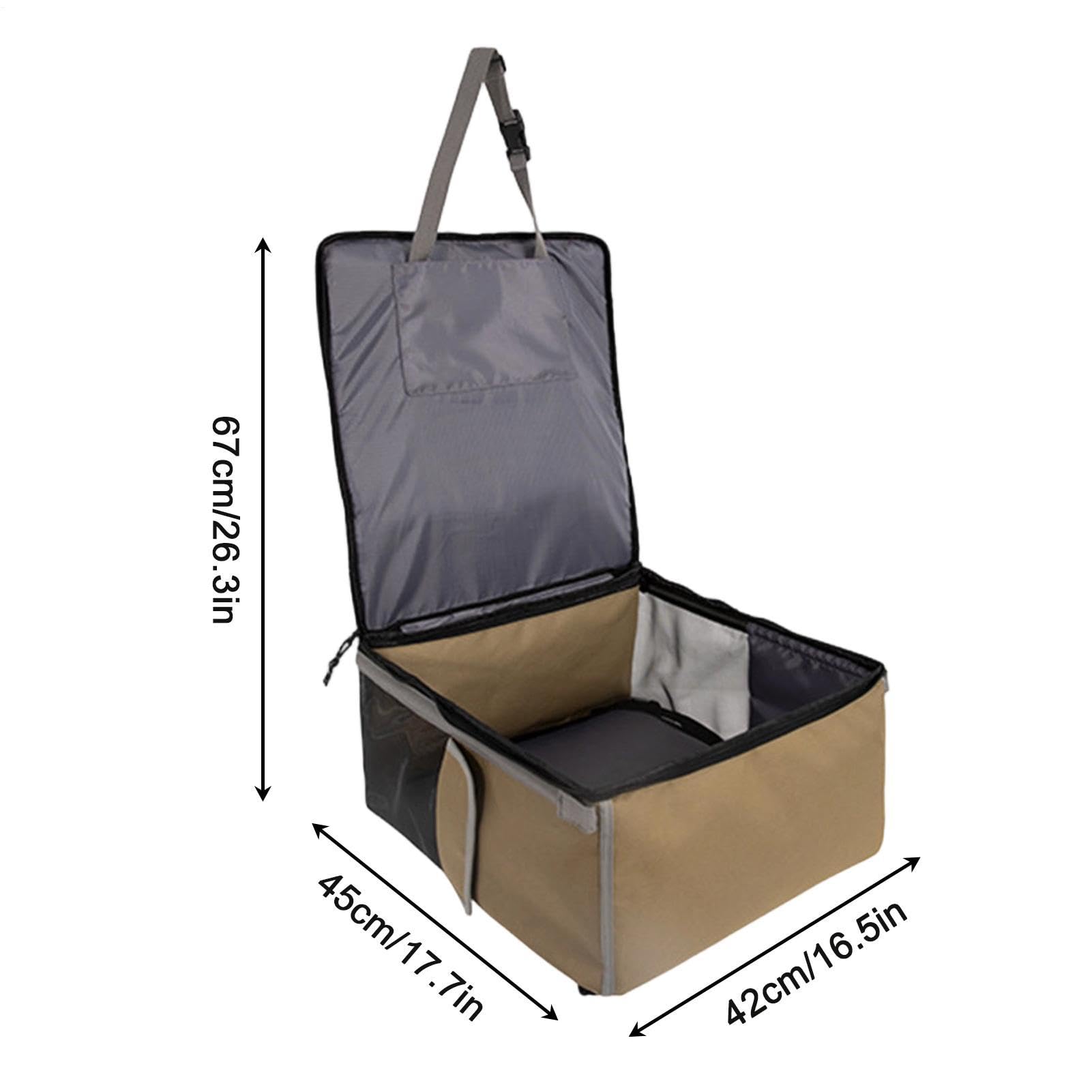 Asiento elevador para mascotas, cama de viaje portátil para coche, transportador de animales transpirable, salón de vehículo extraíble, organizador de seguridad compacto, solución de conducción para