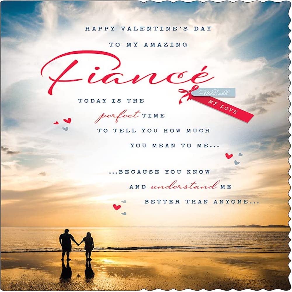 Valentine's Day Card Amazing Fiancé - 10 x 7 inches - Avant Garde
