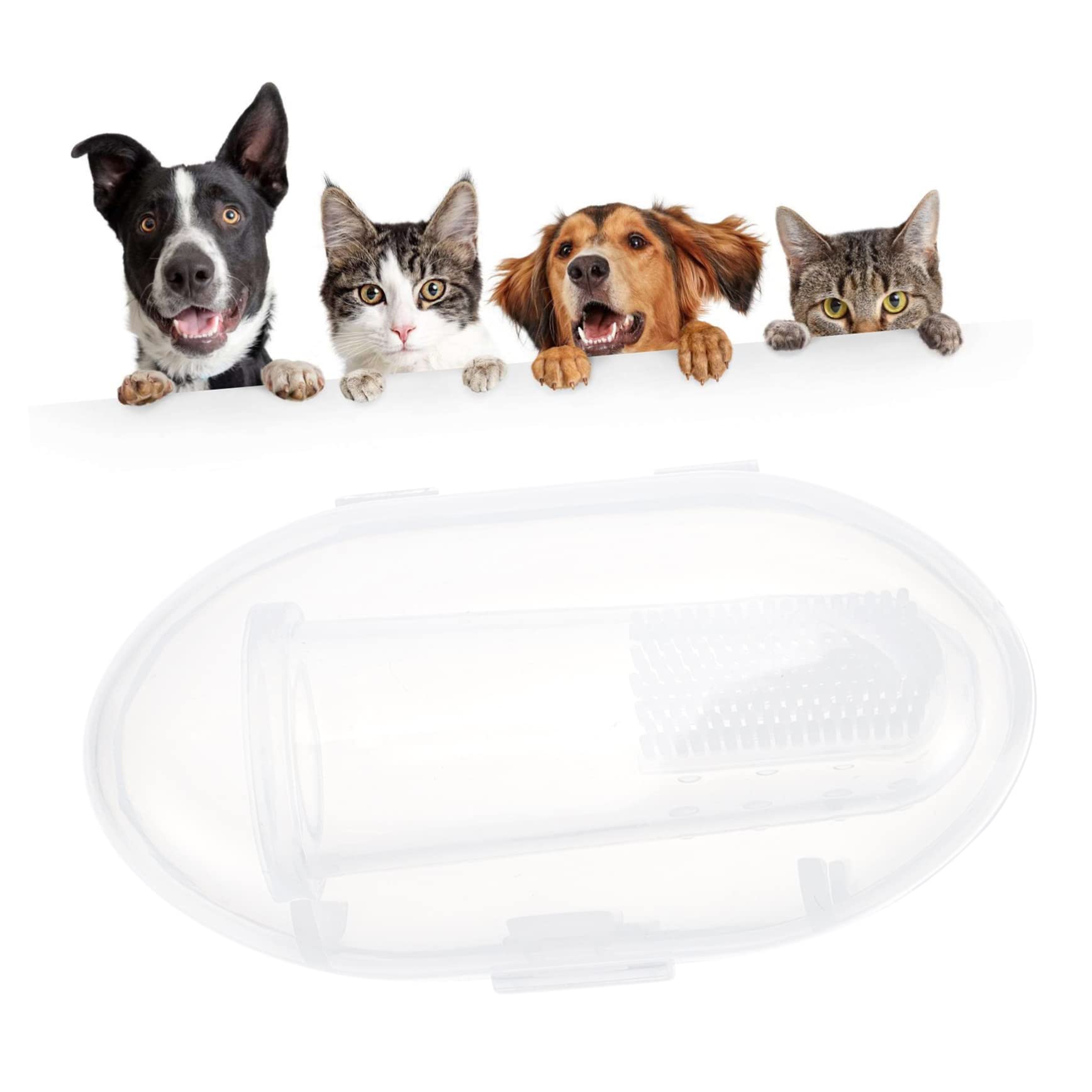 WOONEKY Lot De 30 Brosses À Dents En Silicone Souple Pour Chiens