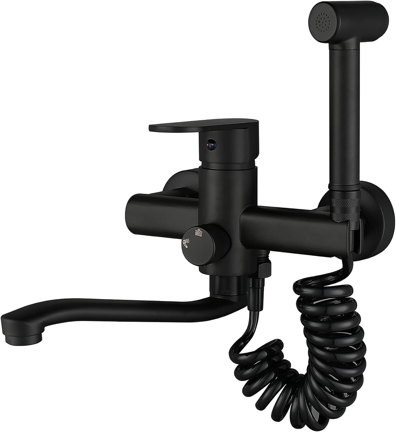 Rubinetto Da Muro Girevole 360° Acciaio Inox 304 - Miscelatore Cucina A Parete, Color Oro, Per Uso Alimentare - Foto 13