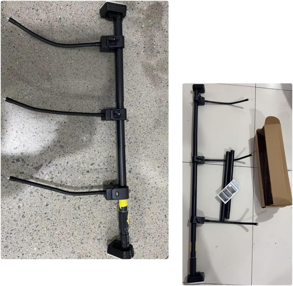 30in-80in Adjustable Garland Hanger for Front Door - No Screws No Damage Heavy-Duty Christmas Halloween Decoration Holder for Wreaths, Lights (2.6-3.2FT,Black)