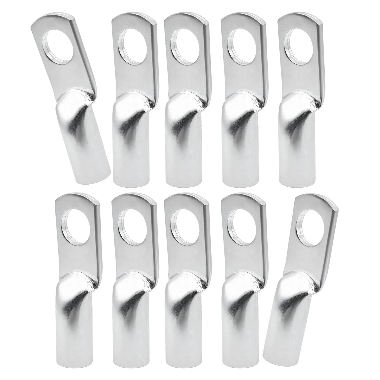 10 Lot Tin Coated Battery Terminals, Automotive Lugs, Marine and Solar System Wiring Solutions, Wall Copper Wire Connectors
