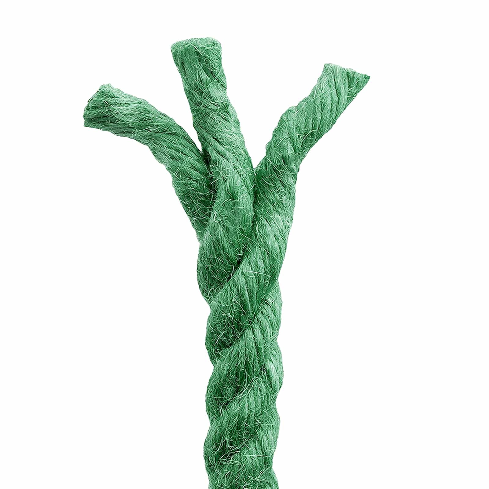 Corde en jute verte 100 % Tossa 3 plis avec bonne protection contre les nœuds pour le jardin, le bricolage, la fixation et le transport à l'intérieur et à l'extérieur