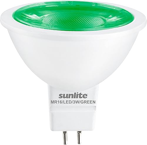 Sunlite 80857 Bombilla LED MR16 reflectora, 150 lúmenes, 3 vatios (ecualizador de bombilla halógena de 25 W) 12 V, base bi-pin GU5.3, no regulable,