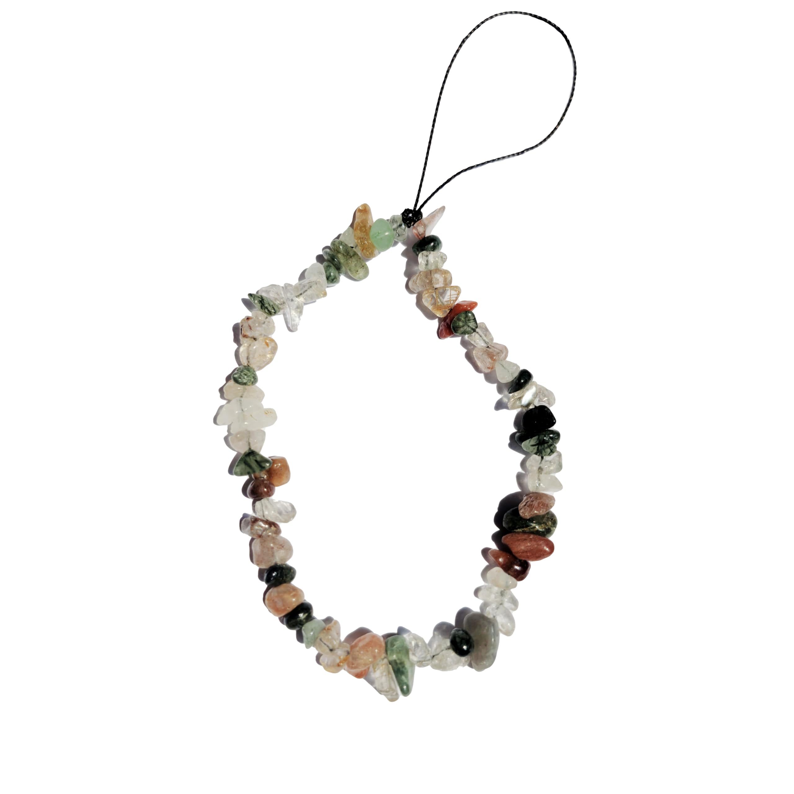 Aesthetic Natural Uncut stone Phone Charm Lanyard, For Men, Women, Boys, Girl, Unisex (15 CM)-image-29