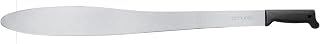 Truper T-1173-27B 27-Inch Caguayana Style Machete - Rivetless Black Handle, Ergonomic Non-Skid Grip, Polished Blade