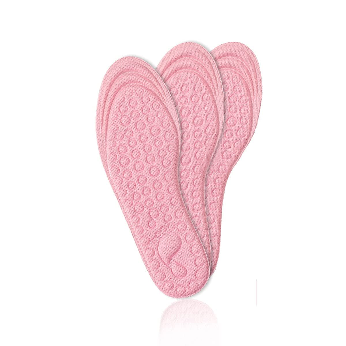 Wkładki do butów, 3 pary wkładek dla dzieci z potliwymi stopami, oddychające, ortopedyczne, elastyczne wkładki(Pink,S)