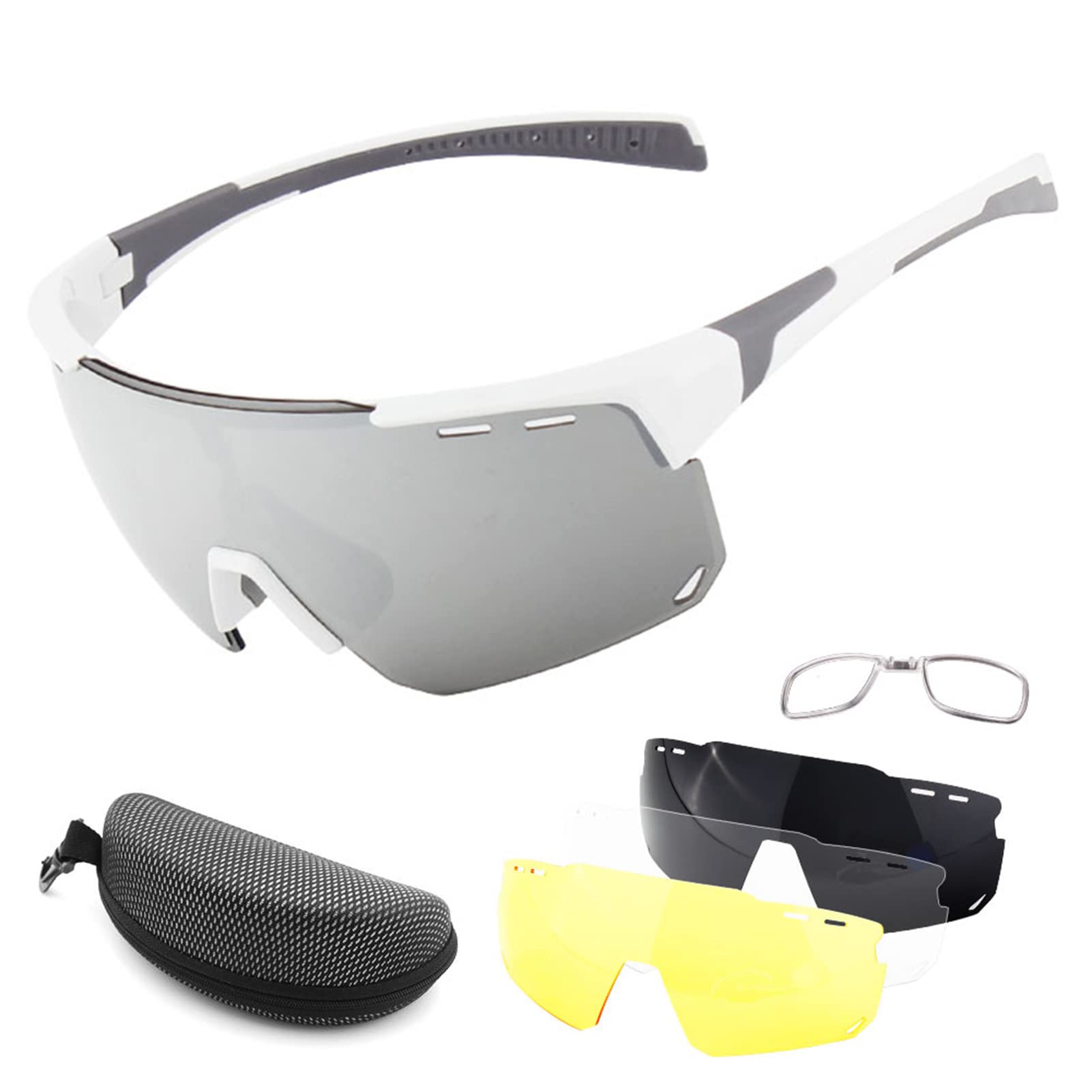 pekdi Cycling Glasses with 3 Interchangeable Lenses UV400 Sports Sunglasses MTB Road Bike Glasses for Men Women Running Driving Fishing Baseball Golf-image-35