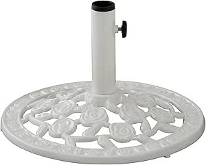 タカショー スタンド パラソルベース ホワイト ローズ S ホワイト ガーデン ファニチャー バラをモチーフにしたパラソルベース 鋳鉄 スチール ポリプロピレン PAB-21SRW