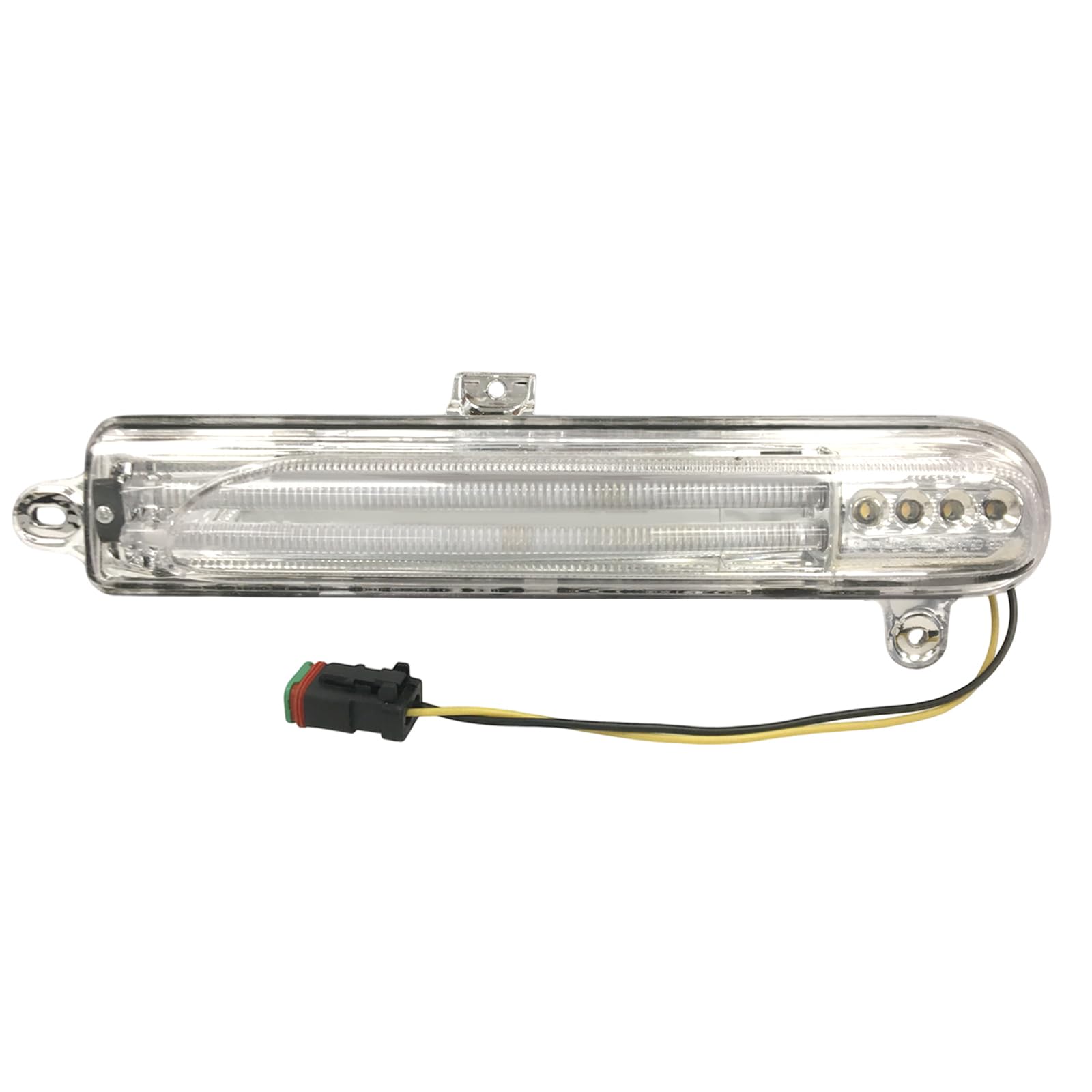 NIUPARTS 12" LED Clear/Amber Indicator Light Bar for Back of Headlight Shell - Passenger Side (Compatible with Peterbilt 388 389 367 567)
