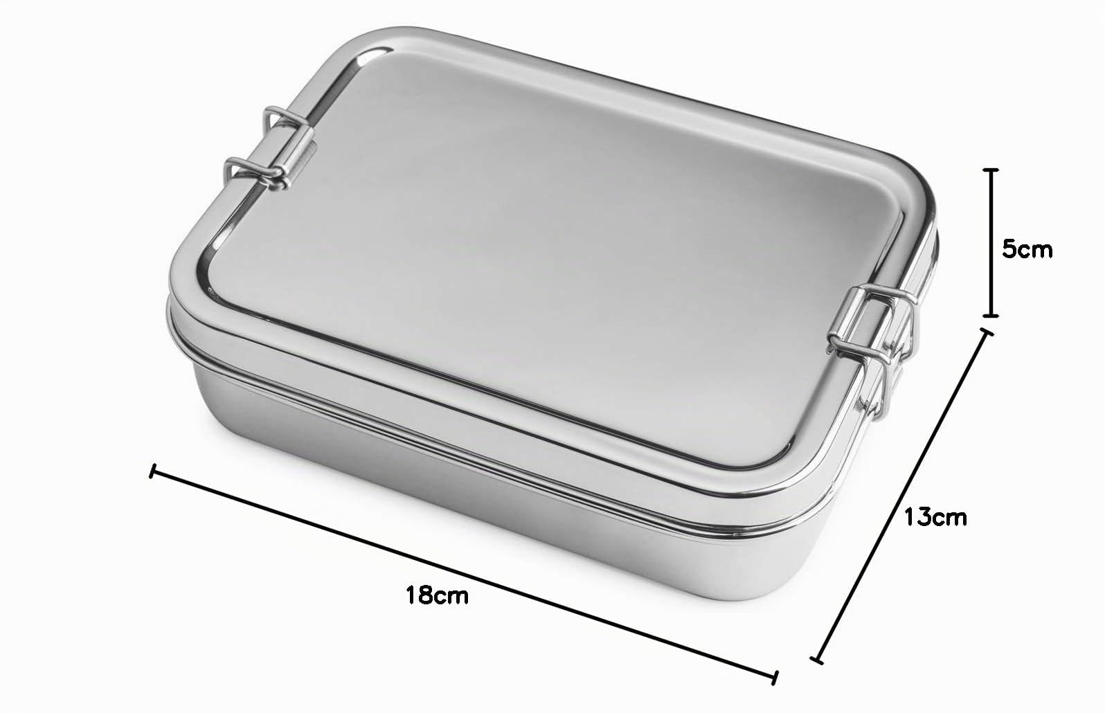 Brotzeit Lunchbox 2in1 Two-in-one Brotdose Jausenbox aus Edelstahl 18x13x5cm