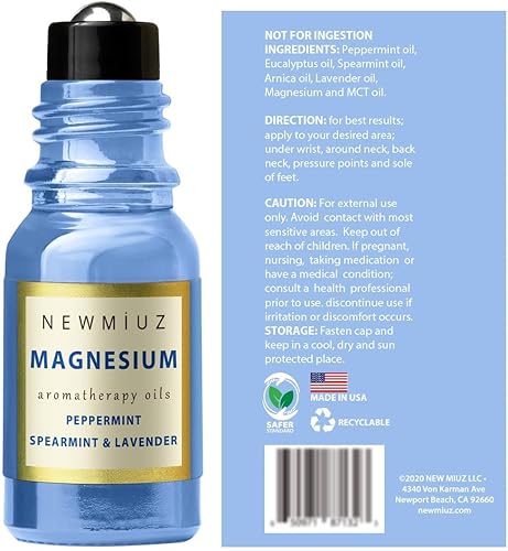 Miniatura 9 de Migraine Rollon Stick para un enfriamiento más rápido, menta, romero y eucalipto, magnesio, menta, menta, menta, menta, cabeza de cabeza, alivia,