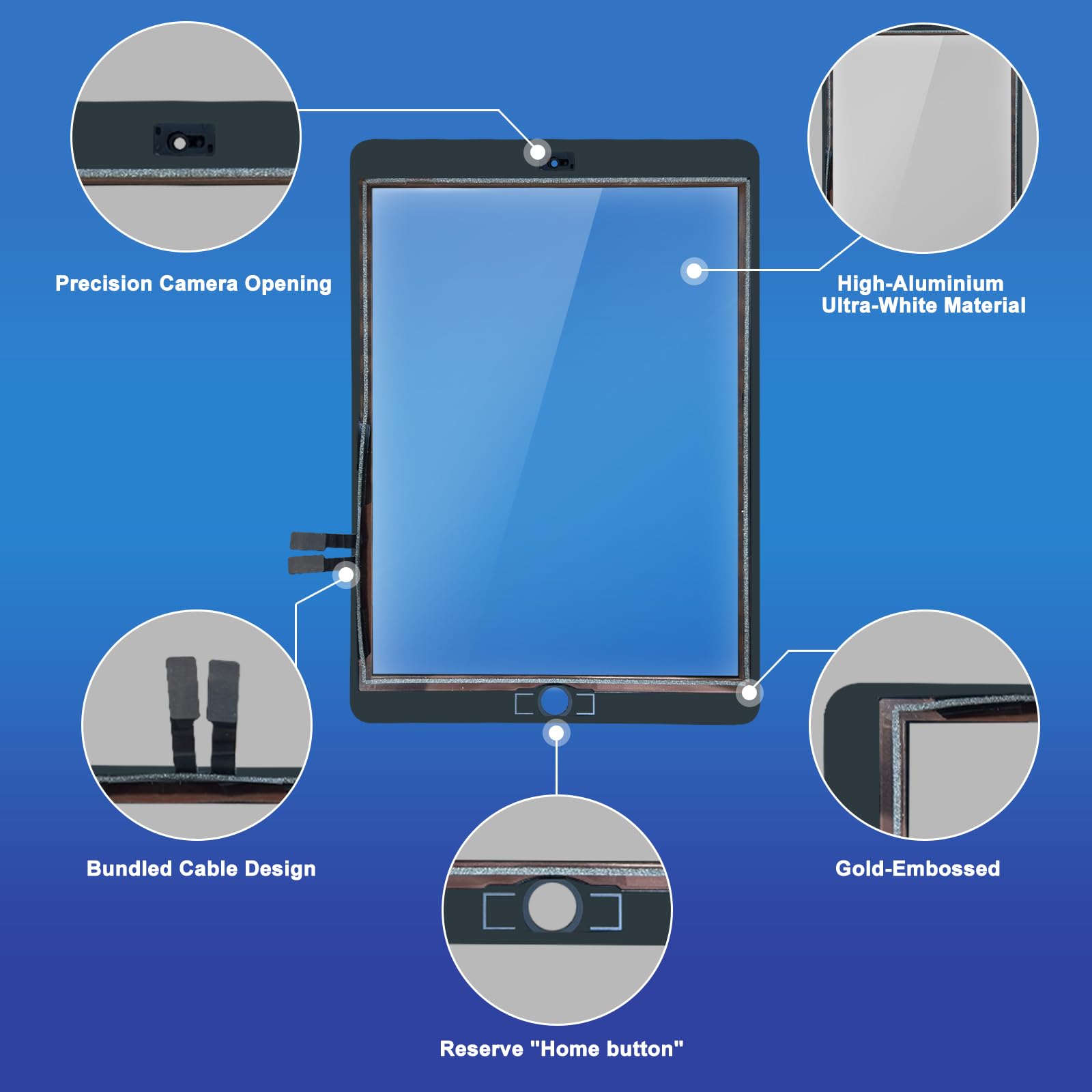 Ricambio Schermo Touch Digitizer Per IPad Mini 1/2 Con Pulsante Home E IC