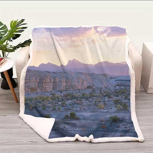 Miniatura 2 de Landscapes - Manta decorativa de paisaje nocturno Cobijas Calientes para Invierno para sofá, cama, sofá, tamaño pequeño, 31.5 x 47 pulgadas