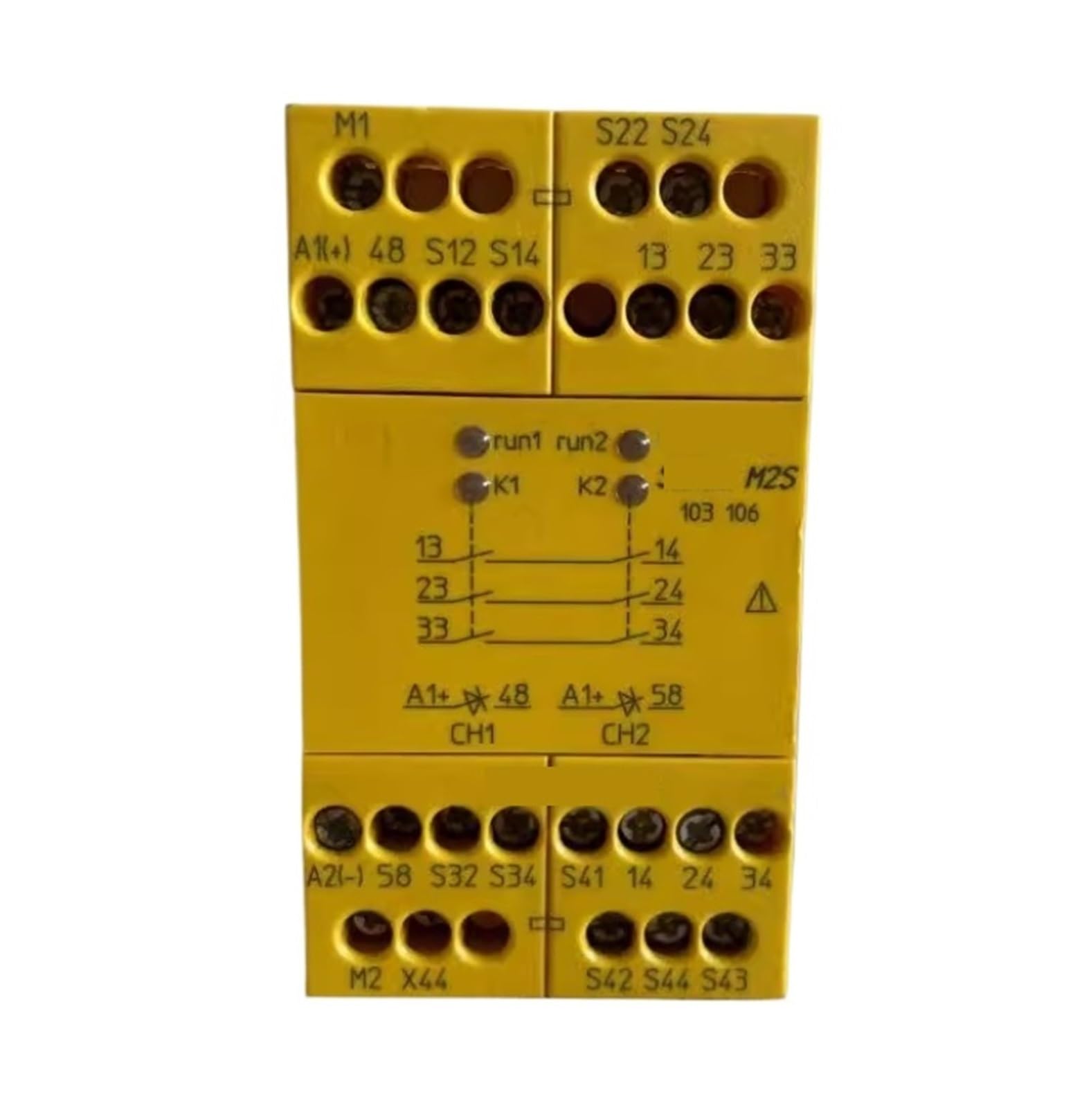 Module de relais de sécurité Interrupteur de sécurité M2S 103 106 0053232 CH-7302 for l'industrie, le ménage, les machines, etc.