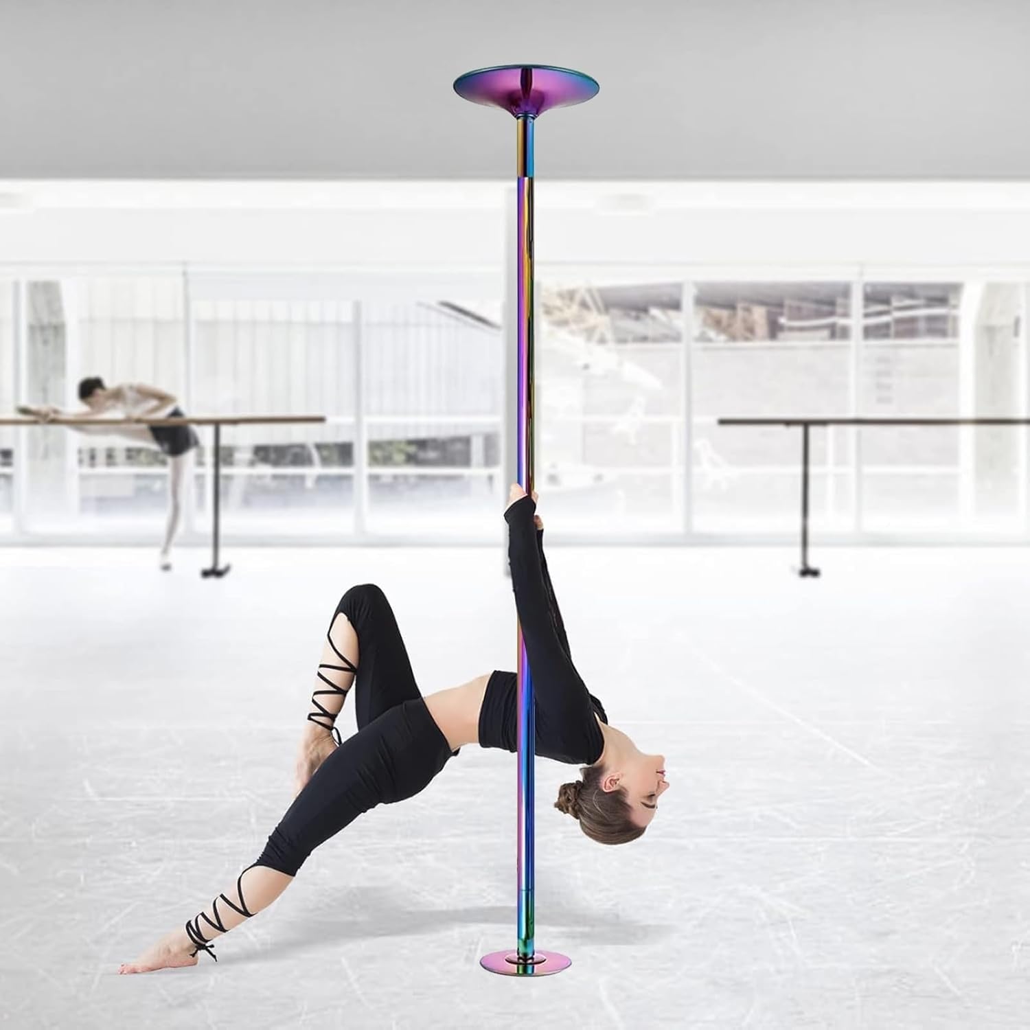 NGDFGR Dance Pole Professional Stripper Pole Spinning Dancing Pole For Beginners And Professionals, Portable Stripper Pole For Home Exercise Club Gym, Loads 200Kg,Colour-2.3m-3.24m/7.3ft-10.6ft