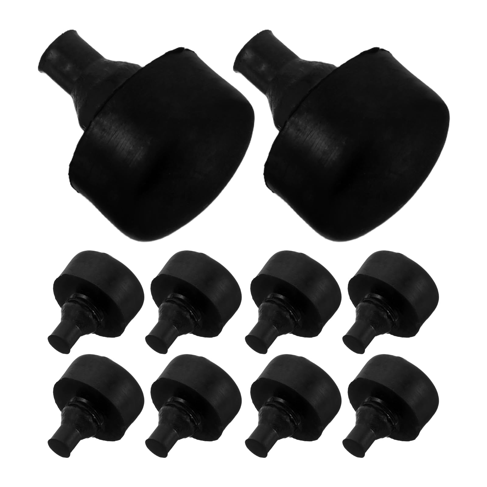 ERINGOGO Set 100 Pezzi Boccole di Supporto Motore Moto in Gomma Nera Antivibrazione Blocco Smorzante, Ammortizzatori Supporto Motore per Scooter e Motociclette, Accessori Officina