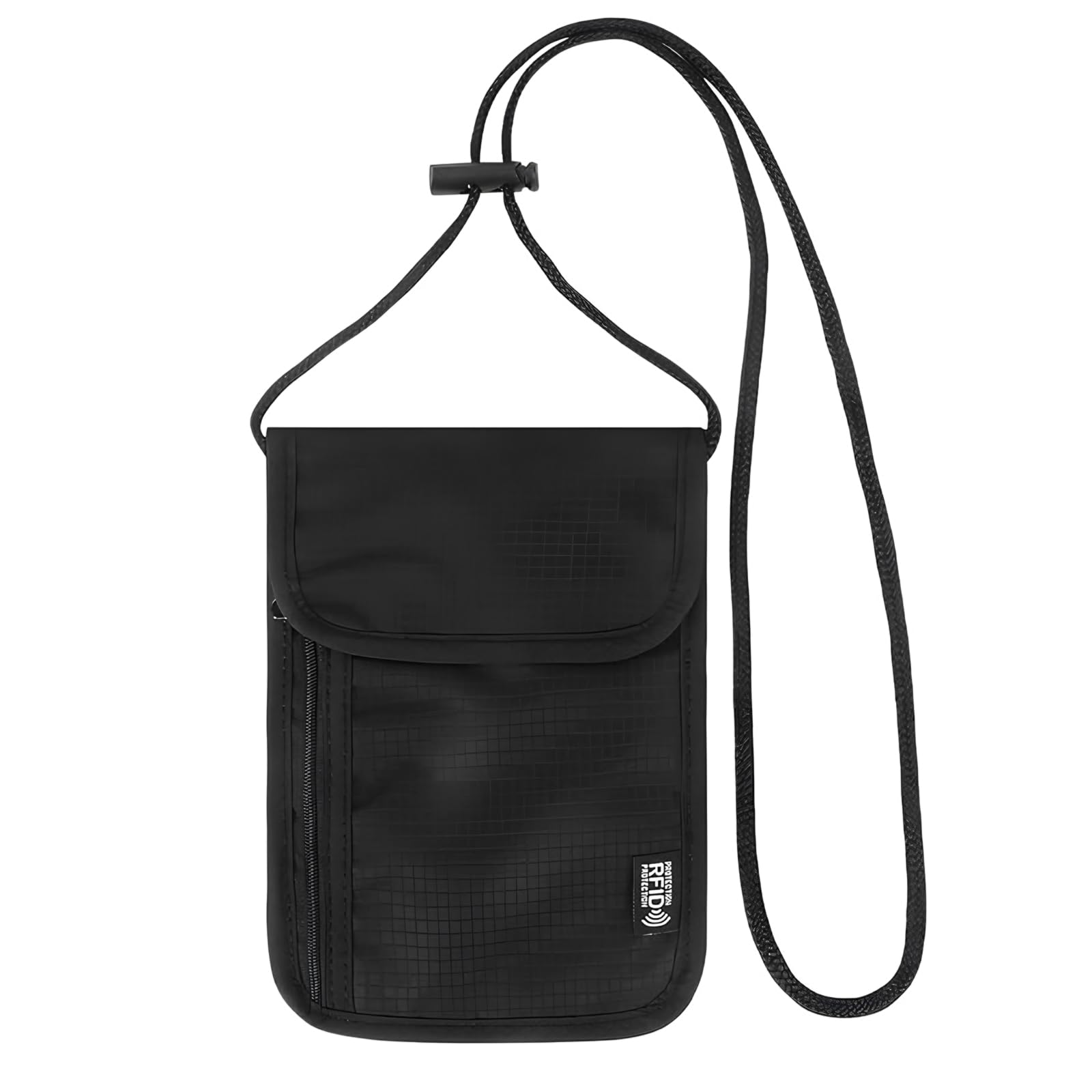Pochette Tour De Cou Voyage Imperméable Avec Blocage RFID - Sac De Passeport Sécurisé Femme Homme 19x14cm