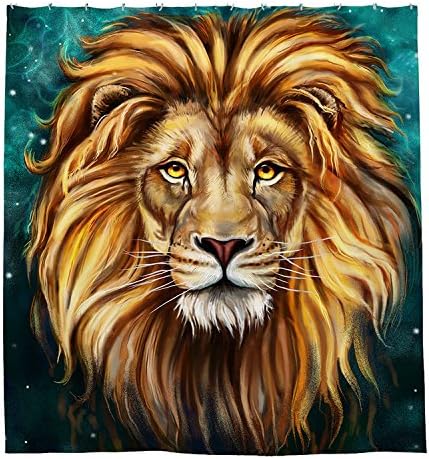 Bhdangfds Lion head Fotografia Shower Curtain Polyester Fabric Bathroom Shower Curtain Set with Hooks 72 By 72-inch,180cmx180cm