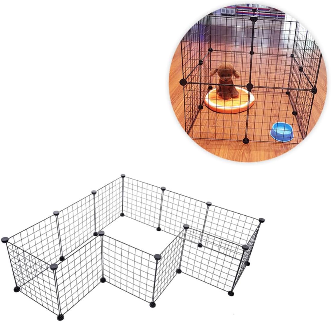 BESPORTBLE 18 Pieces Iron Cage for Pets Dog Whelping Pen