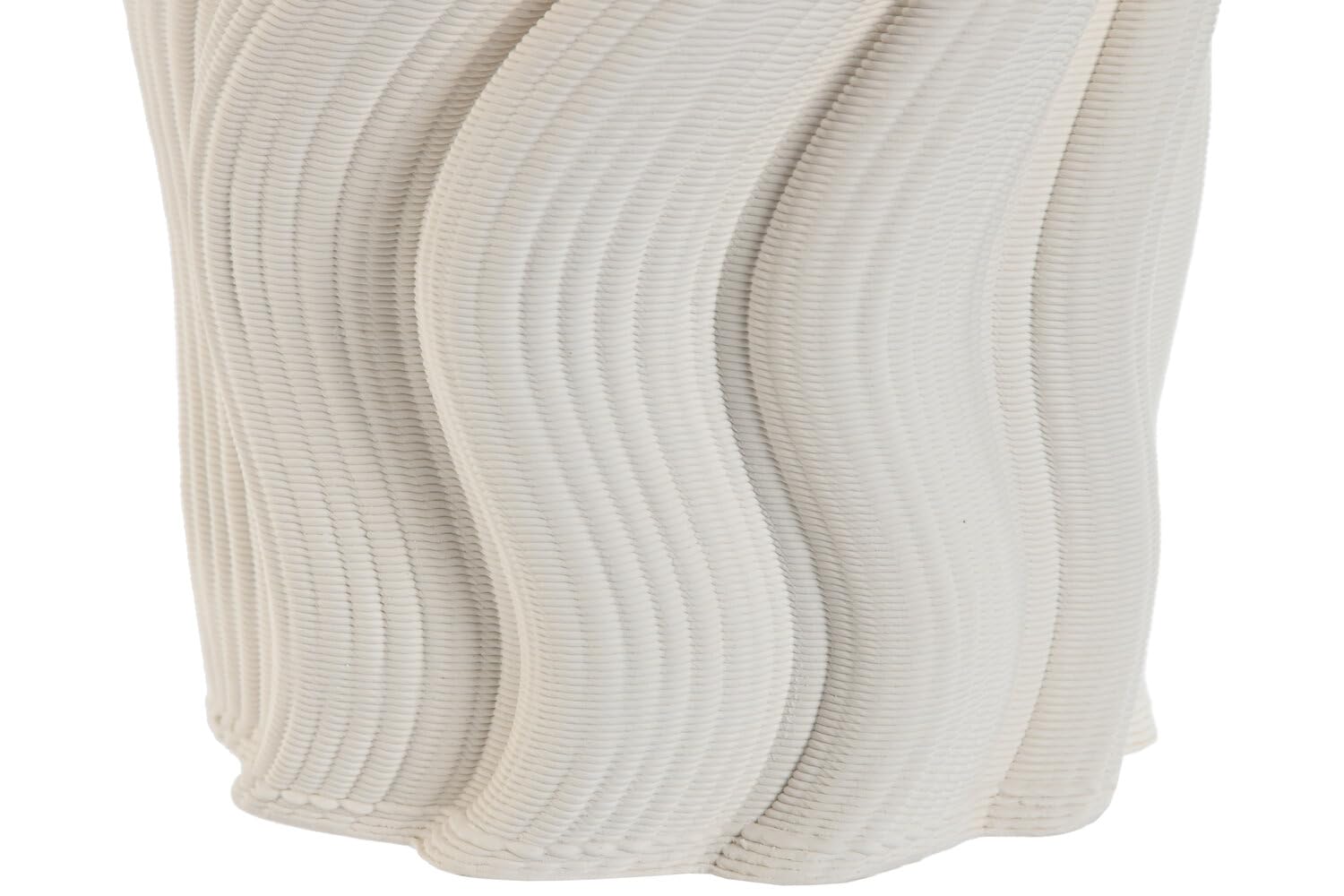 JARRON GRES 16X16X26 3D BLANCO