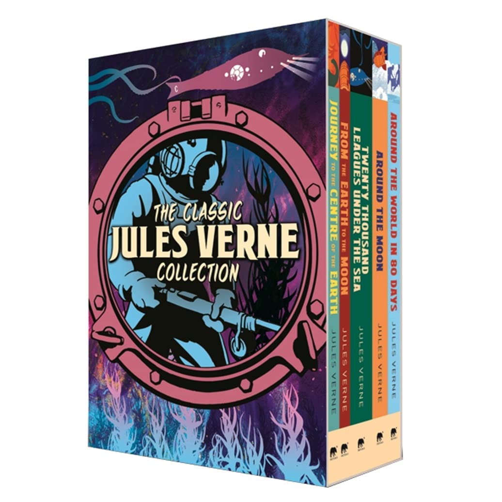 The Classic Jules Verne Collection 5 Books Box Set (Around the World in Eighty Day, Journey to the Centre of the Earth, From the Earth to the Moon, Around the Moon and More) Paperback