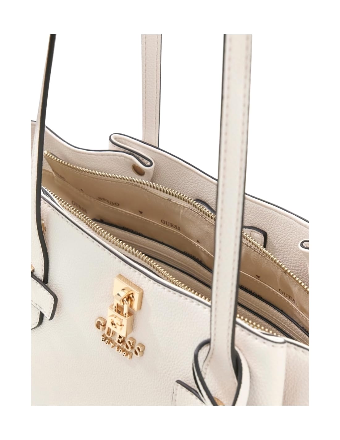 GUESS borsa a tracolla Yesba Girlfriend Shoulder Satchel Bag Cream White avorio