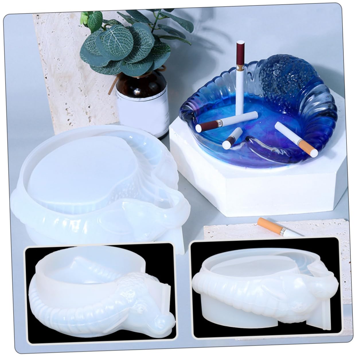 NUOBESTY 2pezzi Stampo Silicone Per Contenitore Forma Di Testa Di Mucca Mold Flessibile Per e Decorazioni Supporto Per Riporre Oggetti Creativo e Riutilizzabile