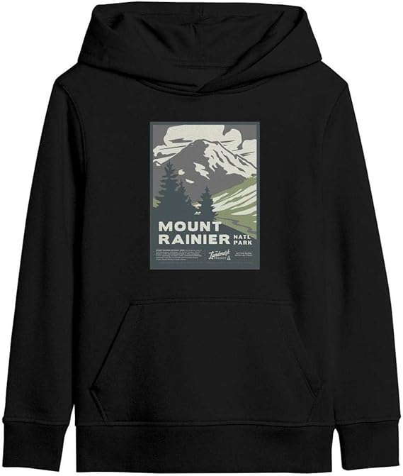 Amazon.com: Mount Rainier National Park Hoodie for Boys Hooded