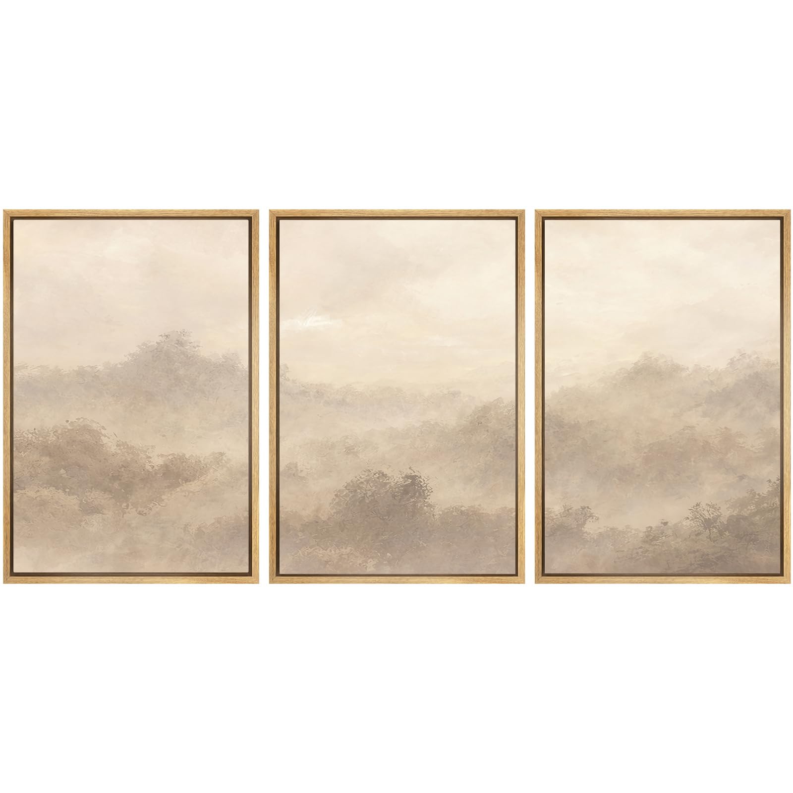 SIGNWIN Framed Canvas Print Wall Art Set Coastal Serenity Abstract Seaside Illustrations Modern Art Decorative Rustic Calm/Zen for Living Room, Bedroom, Office - 24"x36"x3 Natural — view 116