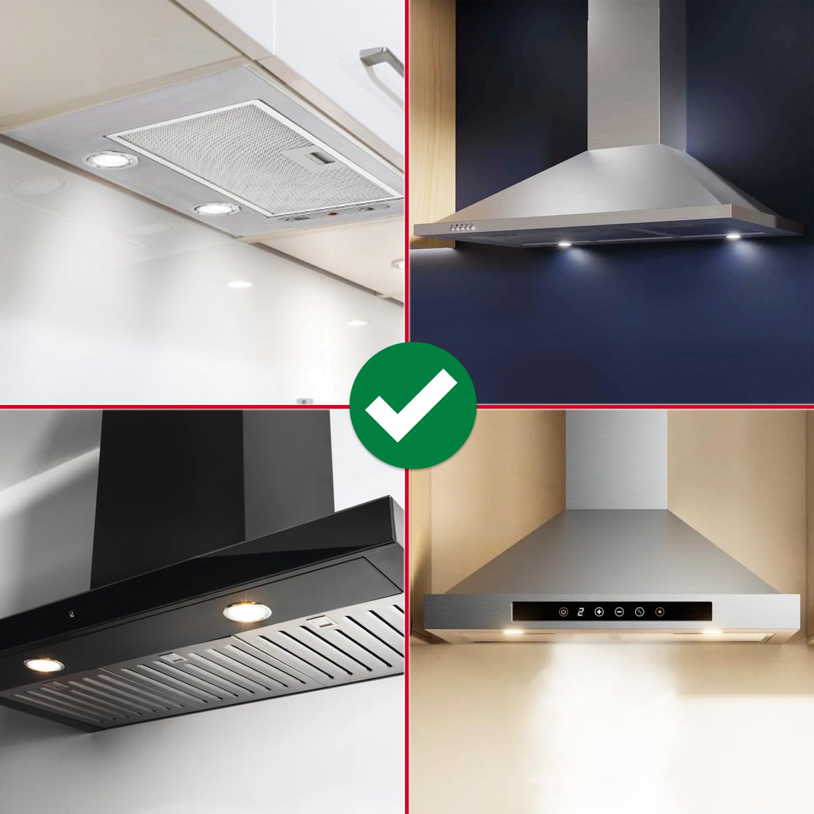 SPARES2GO LED-Licht für Candy CBG CCE CGM Dunstabzugshaube, Abluft-Lampe (Silber, 68 mm, G4)