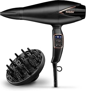 BaByliss Secador Salon Brilliance D665E - Secador de pelo profesional iónico, Motor Digital, 2200W, 2 Velocidades / 3 Temp...