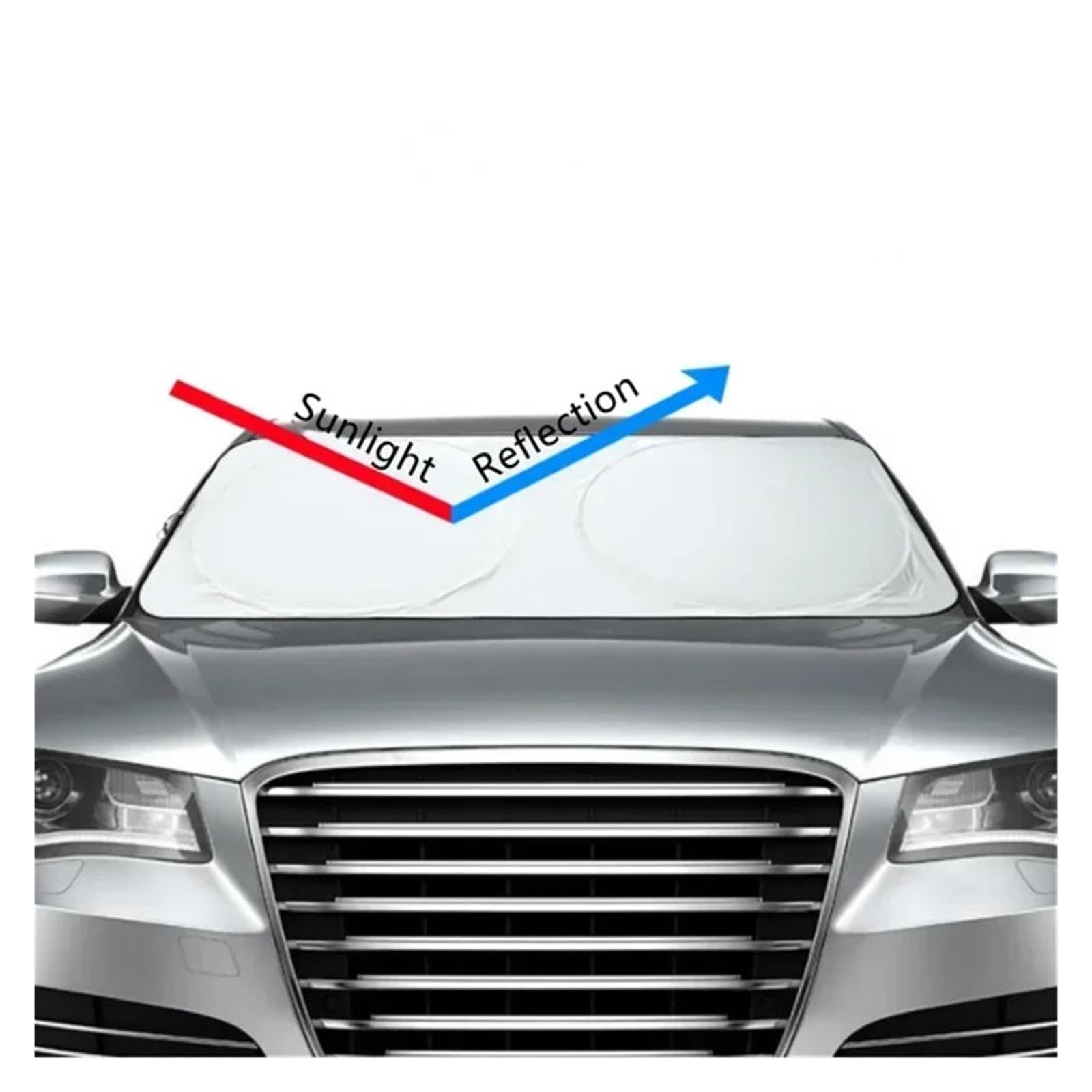 Parasole Auto Ombrello 6 Pezzi Coperture Per Parabrezza Parasole Per Auto Finestra Protezione UV Scudo Riflettente Protezione Solare Anteriore Lato Posteriore Pieghevole Auto Parasole