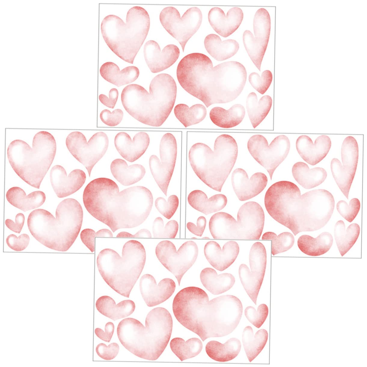 Toyvian 5sets Adesivi Murali Cuore Adesivi Decorativi Per Cameretta Facili Da Applicare e Rimuovere Per Decorare La Stanza Dei Ragazzo Ragazza Senza Residui e Personalizzabili Di Sticker