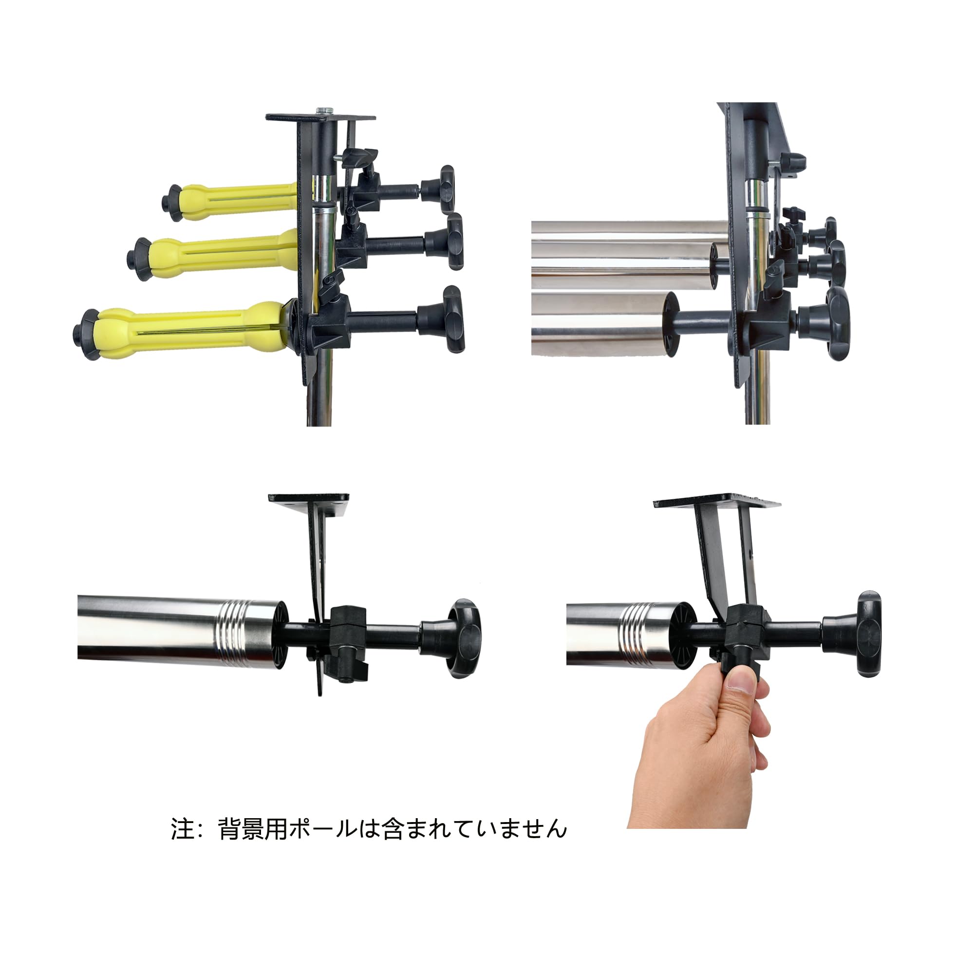 TENBEST 写真用 3ローラー 壁/セリング/ライトスタンド 手動フォトスタジオ背景サポートシステム 118インチ/3m ステンレススチールチュー Amazon | TENBEST 写真撮影用背景ローラーサポートシステム、3ローラー