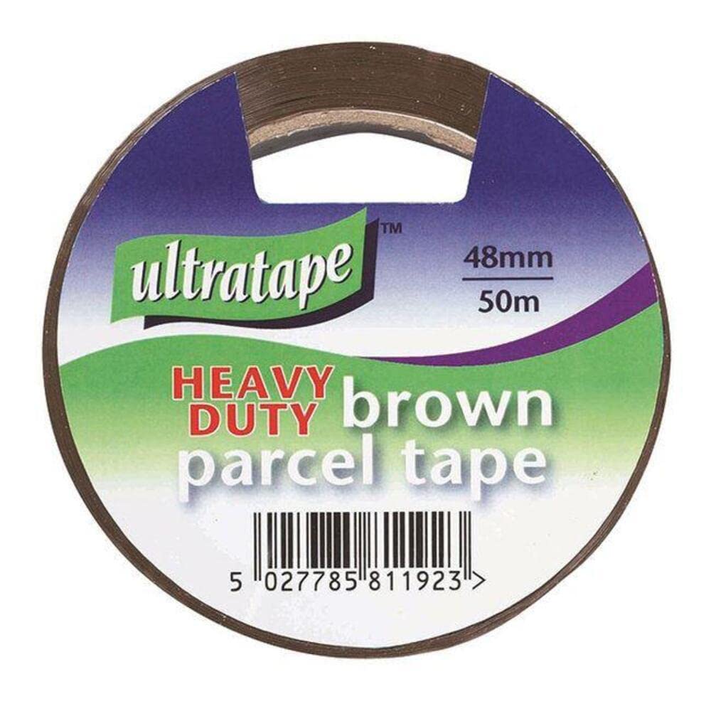 Ultratape Heavy Duty 50m Brown Parcel Tape 48mm