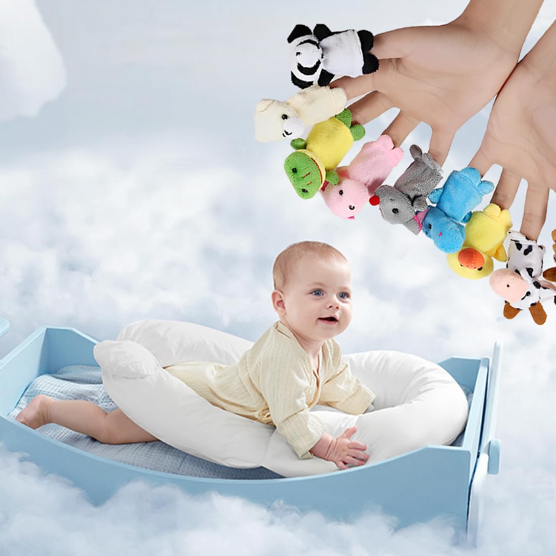 Marionnettes à Doigts Animaux SULIUDAJI - Lot De 10 En Peluche, Jouet Éducatif Pour Enfants