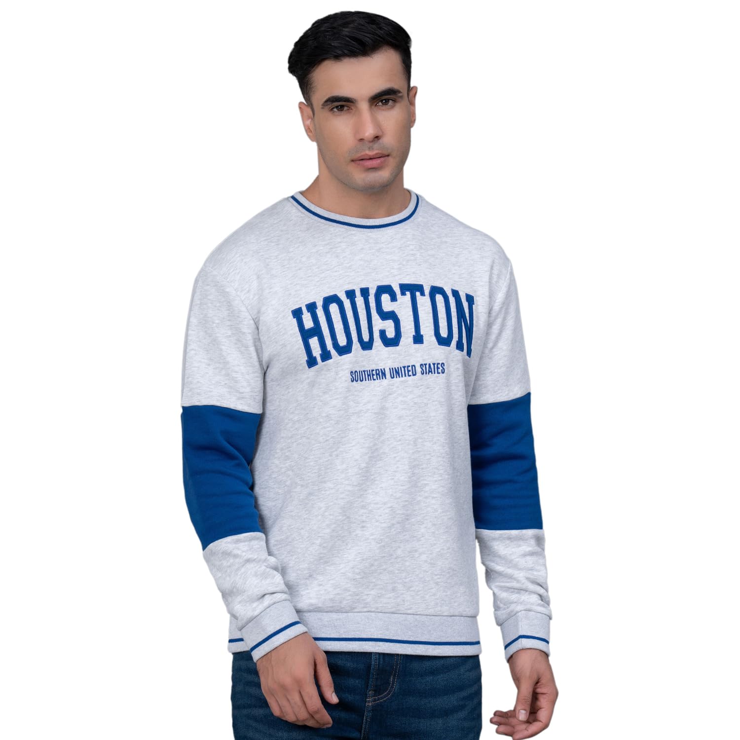 red tape Casual Sweatshirt for Men | Cozy and Comfortable | Durable - RWS0337M-XXL Light Grey Melange-picture-16
