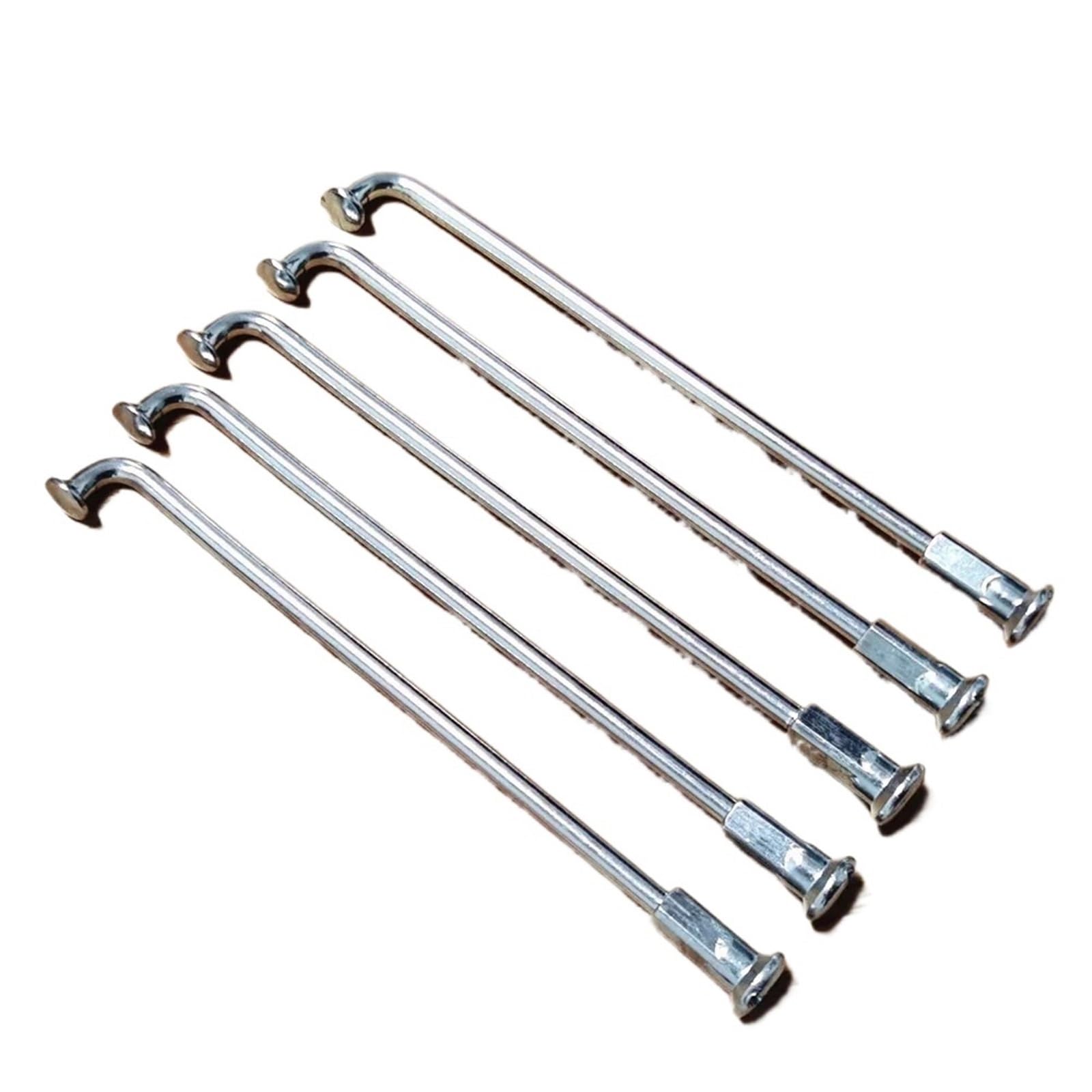 36 raggi per bici elettrica, 10 G, 3,18 mm, con nippli da 55-305 mm, set argento (120 mm)