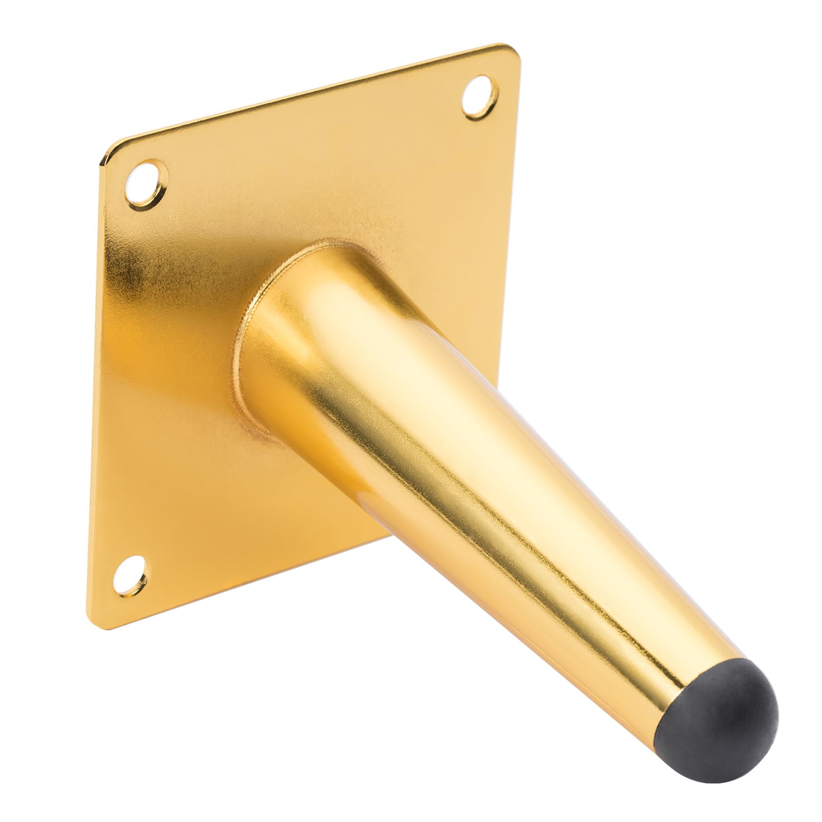 NAKUPENDA Patas de Muebles 4Pcs Patas de Muebles de Cono Inclinado Patas de Armario de Metal Patas de Mesa para Gabinete Silla Mesa de Café Sofá (10cm Altura,Dorado)