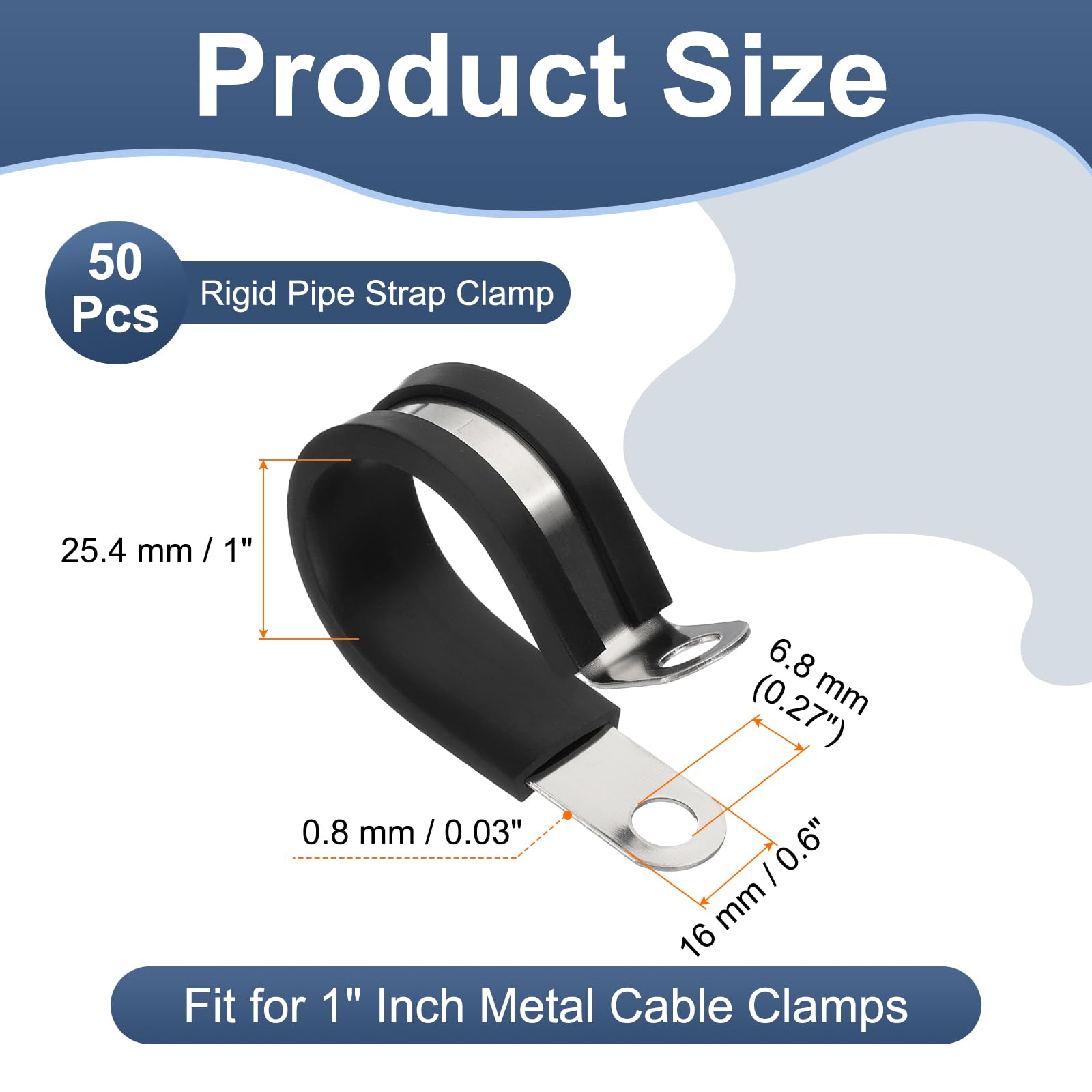 PATIKIL 1 Inch Cable Clamps - Image 2