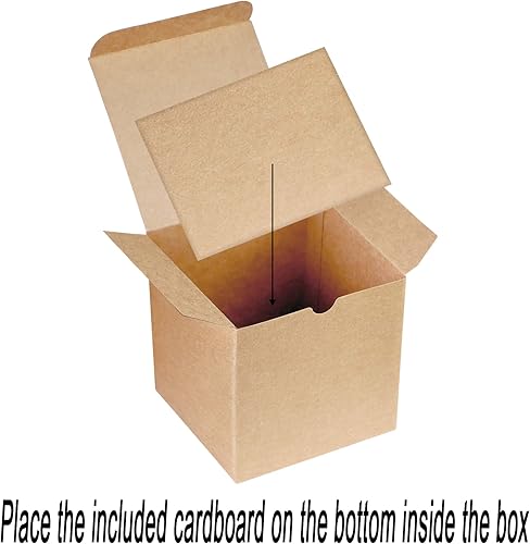 Vista 45 de Xxcxpark 48 cajas de regalo blancas de 4 x 4 x 4 pulgadas, caja decorativa de regalo de regalo con tapa para manualidades, cubos, cupcakes, cajas