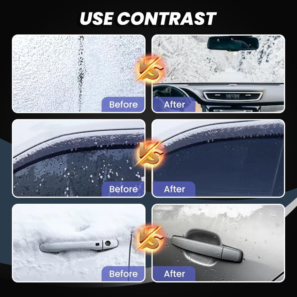 Auto ontdooier, draagbare kinetische moleculaire verwarming, elektromagnetische ontdooier auto ruitontdooier auto, magnetron moleculair ontdooien instrument sneeuwruimingsgereedschap (4 stuks