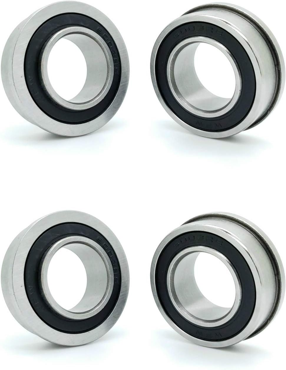 BC PrecisionFour (4) Flanged Ball Bearings 3/4" x 1-3/8" x 1/2" inch. Applicable Lawn Mower, Wheelbarrows, Carts & Hand Trucks Wheel Hub, Replacement or AM118315, AM127304, 110513, 251-210 Etc.